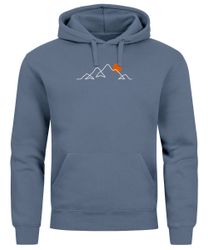 Neverless Hoodie Hoodie Herren Frontprint Line-Art günstig online kaufen