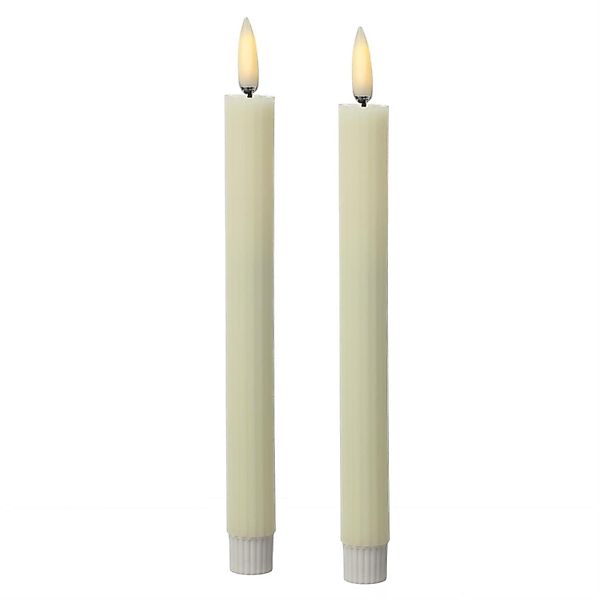 MARELIDA LED-Kerze LED Stabkerzen gerillt Tafelkerzen günstig online kaufen