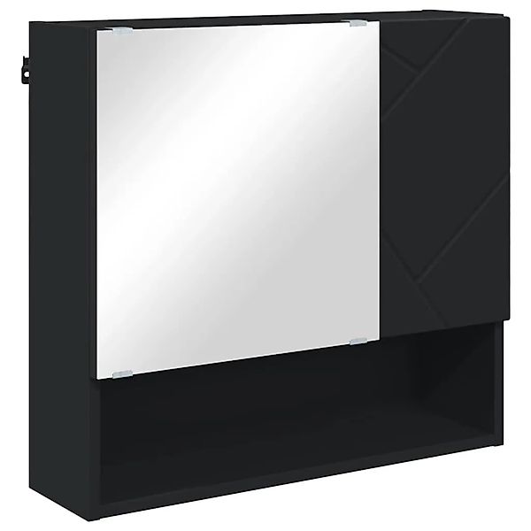 vidaXL Spiegelschrank mit Tür Schwarz 59 x 17 x 55 cm Holzwerkstoff 883365 günstig online kaufen