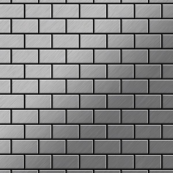 ALLOY Mosaik Fliese Massiv Metall Edelstahl Marine Gebürstet Grau 1,6mm Hou günstig online kaufen