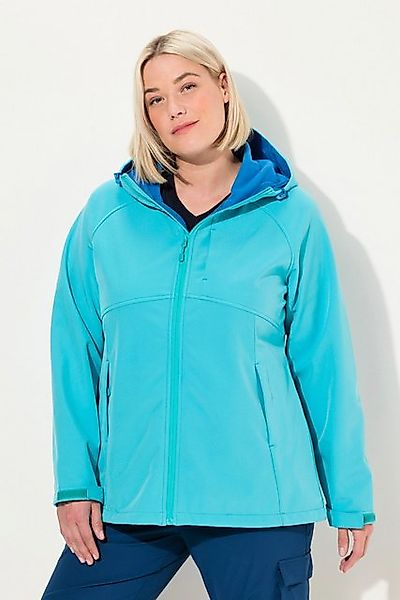 Ulla Popken Softshelljacke Softshelljacke Kapuze Zipptaschen Klettriegel günstig online kaufen