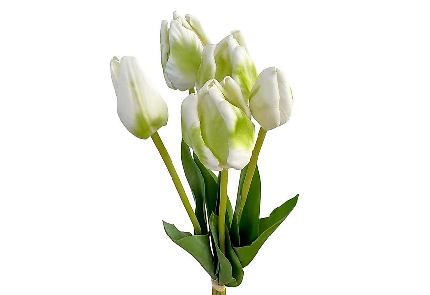 Kunsttulpe Künstliche Papageien-Tulpen – 5er Bund 48cm – Kunstblumen, Flora günstig online kaufen