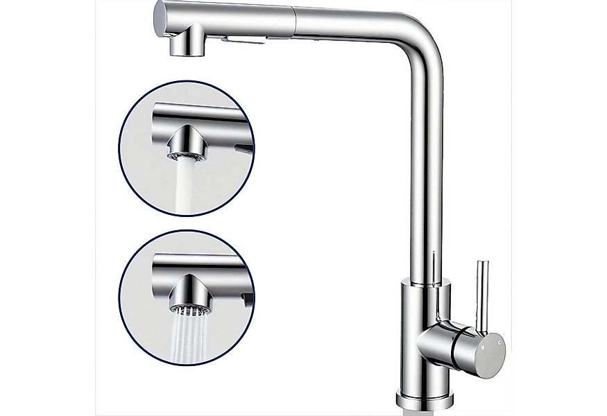 AICA Küchenarmatur Wasserhahn Küche Hochdruck mit 40cm Auszug & 360° Drehfu günstig online kaufen
