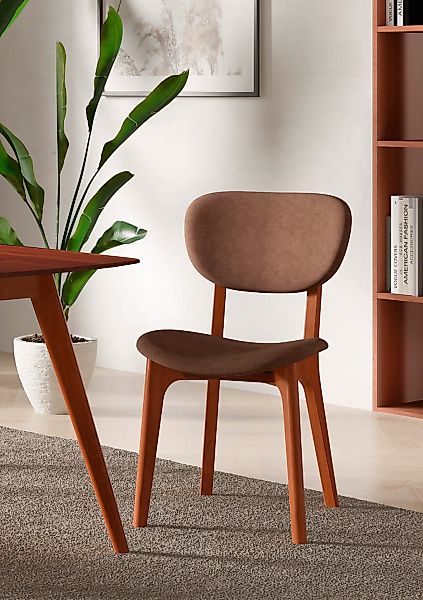 INOSIGN Stuhl "COZY Made in Italy" (Set) 2 Stk. Microfaser Gestell in Buche günstig online kaufen