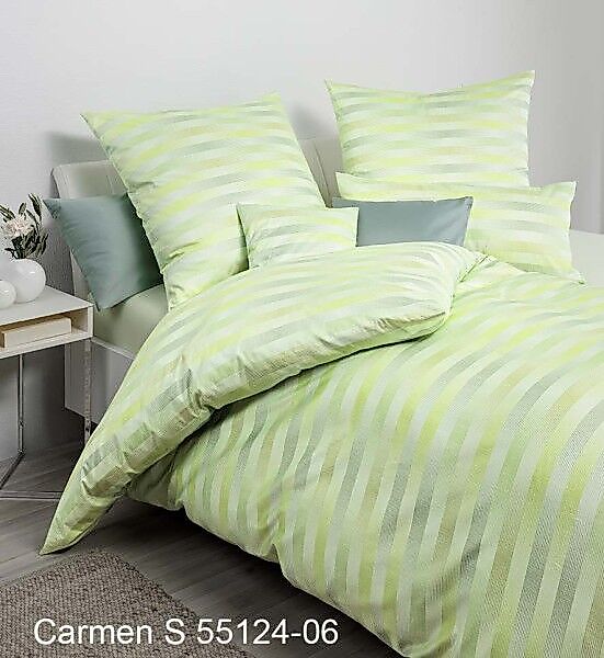Janine Janine Interlock-Jersey Bettwäsche CARMEN S 55124 grün Größe:  80x80 günstig online kaufen