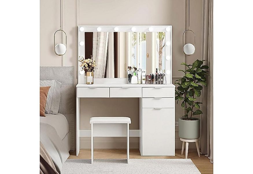 oyajia Schminktisch Kosmetiktisch mit Spiegel und Hocker, Kosmetikspiegel u günstig online kaufen