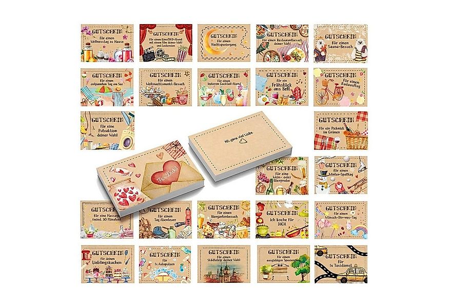 Logbuch-Verlag Dekofigur Gutschein Block mit 24 Erlebnisgutscheinen zum Ver günstig online kaufen