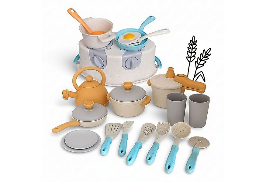 alldoro Spiel-Kochgeschirr Großes Kochset mit Herd & Geschirr für die Kinde günstig online kaufen