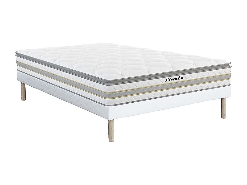 Taschenfederkernmatratze-Bettgestell-Set - 140 x 190 cm - mit integriertem günstig online kaufen