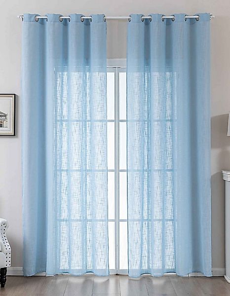 Gardinenbox Gardine (2 St), Ösen, halbtransparent, Polyester, Grobfaser »Se günstig online kaufen