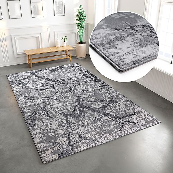 my home Teppich Marbre, rechteckig, Höhe: günstig online kaufen