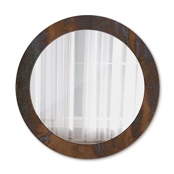 Tulup Spiegel mit Aufdruck Rustikales Metallic 70x70 cm Runder Spiegel mit günstig online kaufen