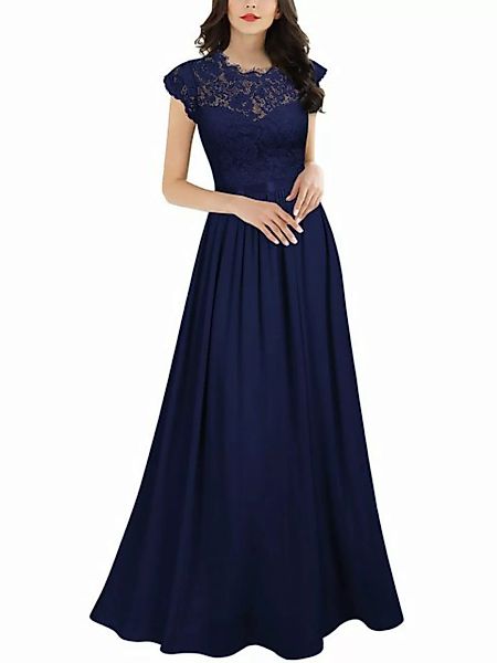 JDMGZSR Abendkleid A-Linien-Kleid, elegantes Hochzeits-Spitzen-langes Abend günstig online kaufen