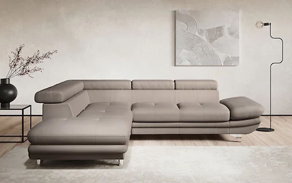 COTTA Ecksofa »Enterprise L-Form«, mit Arm- & Kopfteilverstellung, wahlweis günstig online kaufen
