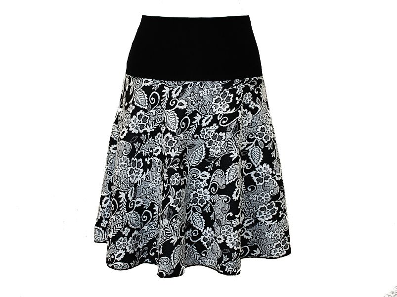 dunkle design A-Linien-Rock Schwarz Weiß Grau günstig online kaufen