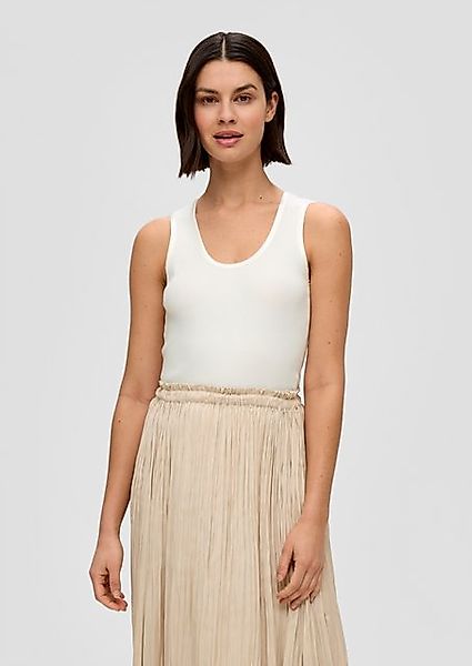 s.Oliver BLACK LABEL Shirttop Tanktop mit Satin-Detail günstig online kaufen