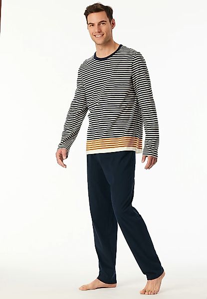 Schiesser Schlafanzug "Casual Nightwear" 2 tlg. Rundhalsausschnitt, langärm günstig online kaufen