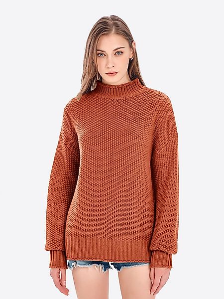 Imily Bela Sweater Damen Oversize Strickpullover mit Rollkragen (Packung, 1 günstig online kaufen