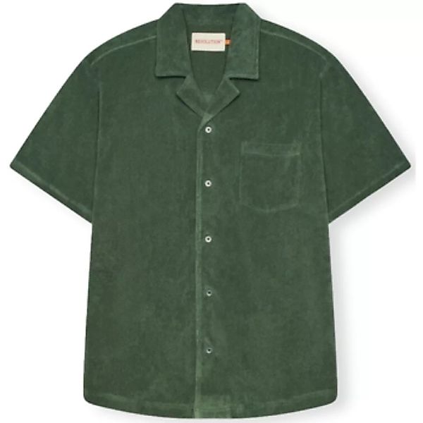 Revolution  Hemdbluse Terry Cuban Shirt S/S - Dustgreen günstig online kaufen