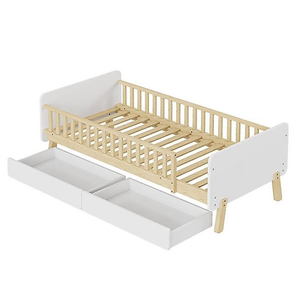 STILVORA Kinderbett 90×190 Babybett mit Gitter und Schubladen,Bettgestell o günstig online kaufen