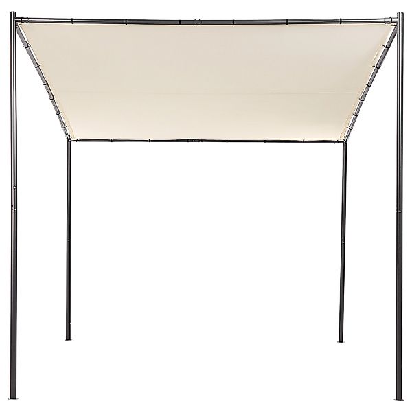 Beliani Garten-Pergola VIMINO Beige Schwarz 294x282x282 günstig online kaufen