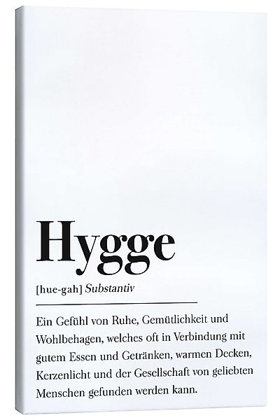 Posterlounge Leinwandbild aemmi, Hygge Definition, Wohnzimmer günstig online kaufen