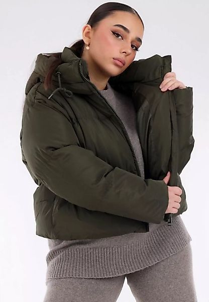 YC Fashion & Style Steppjacke "Wattierte Kurzjacke mit Kapuze" Basic günstig online kaufen