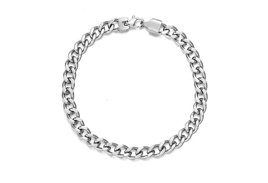 Kim Johanson Armband Herren, Panzerkette 6 mm, aus Edelstahl, 19-21 cm, zei günstig online kaufen