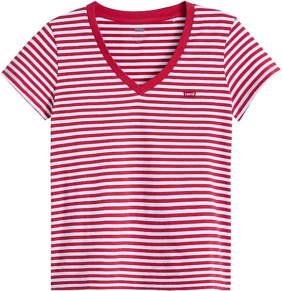 Levi's® V-Shirt PERFECT VNECK mit Mini-Batwing-Logostickerei günstig online kaufen