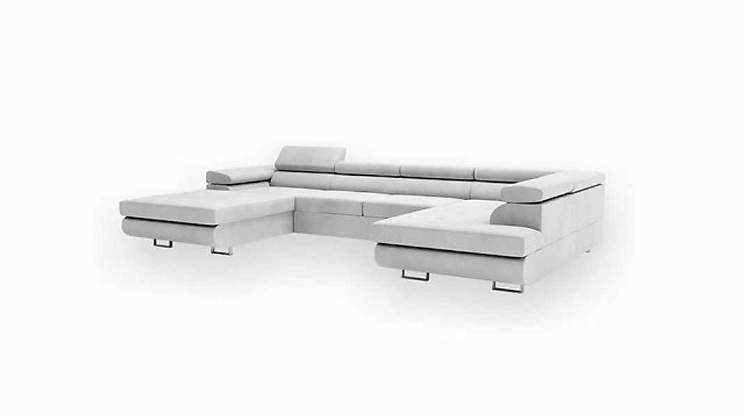Goldstoff Wohnlandschaft mit Schlaffunktion, Couch für günstig online kaufen