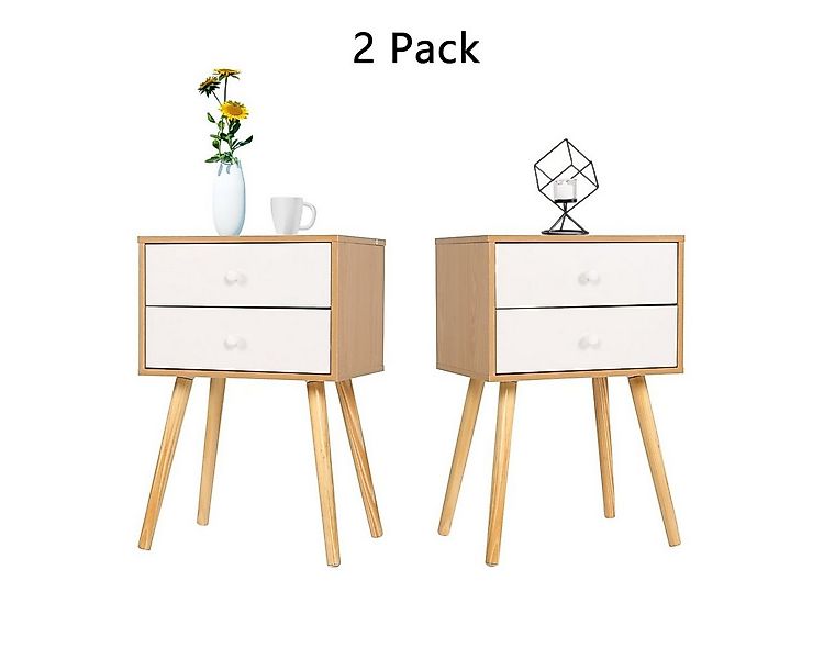 Happy Home Nachttisch 2 Nachttischchen mit Schublade Beistelltisch günstig online kaufen