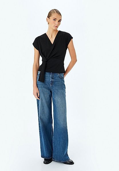 Koton Wickelbluse Ärmellos Doppelreihiger Kragen Wickelbluse günstig online kaufen