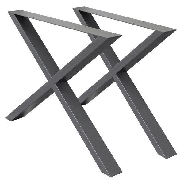 ECD Germany Tischbein 2x Tischbeine X-Design günstig online kaufen