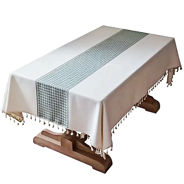 HEYHIPPO Tischdecke mit Fransen, Baumwolle im günstig online kaufen