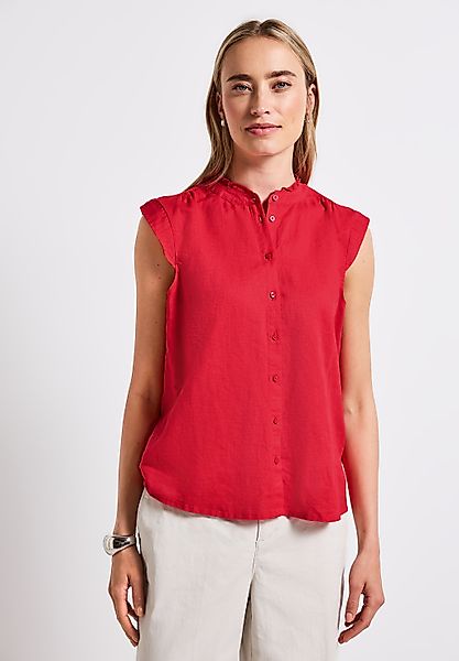 STREET ONE Hemdbluse ärmellos, mit Rüschen günstig online kaufen