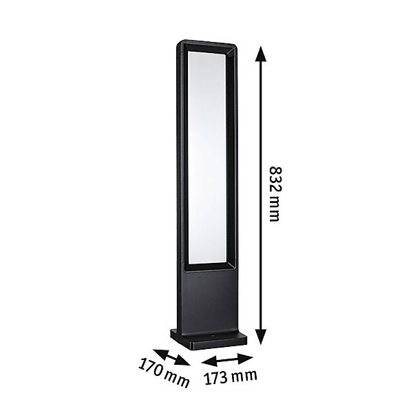 Paulmann LED Pollerleuchte "Reana 832mm 3000K 2x4W 2x240lm 230V Anthrazit M günstig online kaufen