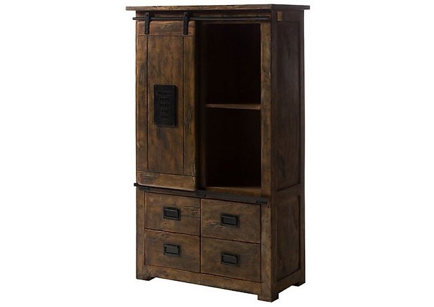 Massivmoebel24 Dreh-/Schwebetürenschrank (Schrank Mango 90x45x150 Mango lac günstig online kaufen