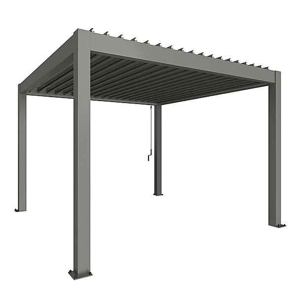 Biohort Pergola 3,5 m x 3,5 m Quarzgrau-Metallic günstig online kaufen
