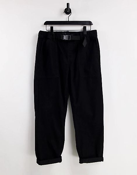 Topman – Schwarze Jeans mit Gürtel günstig online kaufen