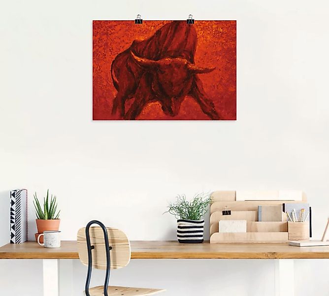 Artland Wandbild "Katalanischer Stier", Wildtiere, (1 St.), als Alubild, Ou günstig online kaufen