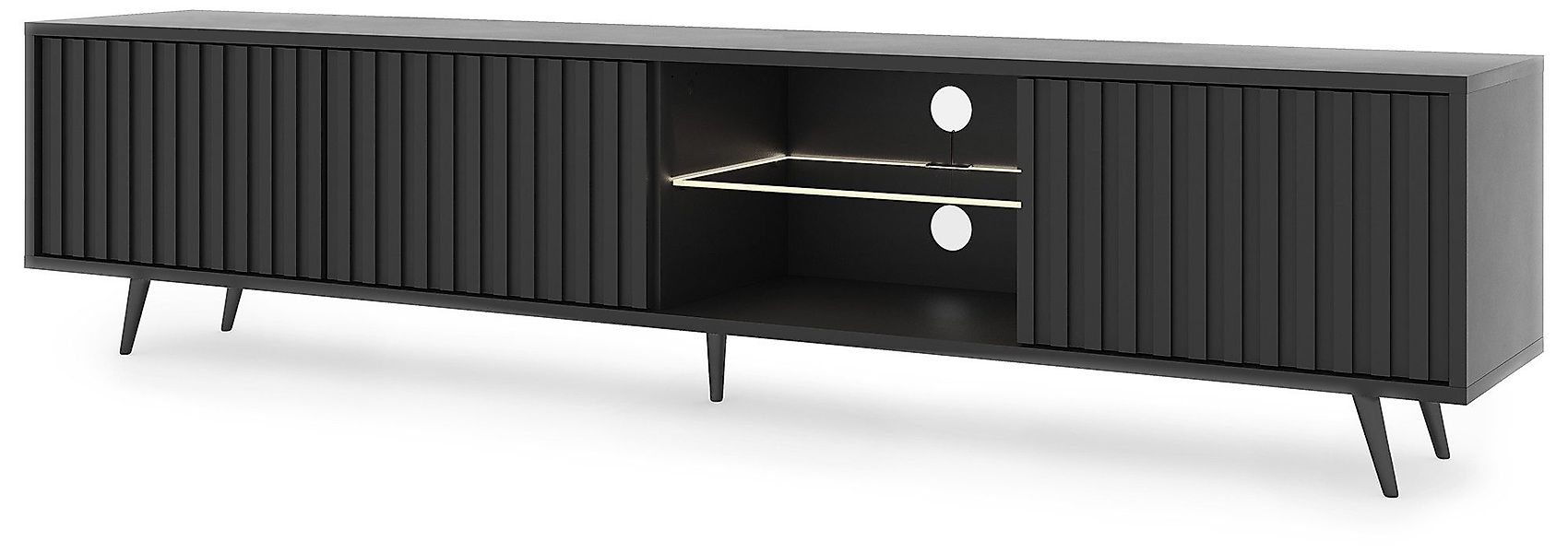 Selsey TV-Schrank BELLO mit schwarzen Füßen, günstig online kaufen
