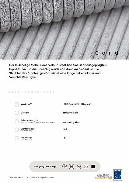 COLLECTION AB Ecksofa "Josy L-Form, B: 214 cm in Cord, Cord-Mix" mit Bettfu günstig online kaufen