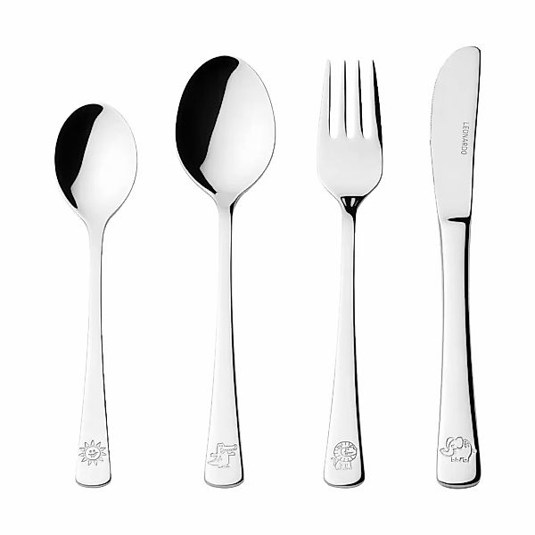 LEONARDO Kinderbesteck "Kinderbesteck Bambini 4er Set silber" günstig online kaufen