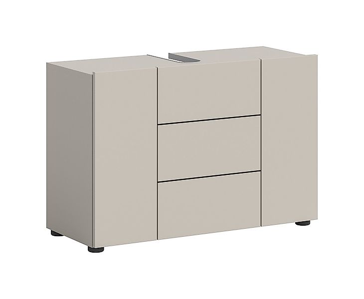 furnling Waschbeckenunterschrank Vera 82 cm breit, Kaschmir Nachbildung, 3- günstig online kaufen