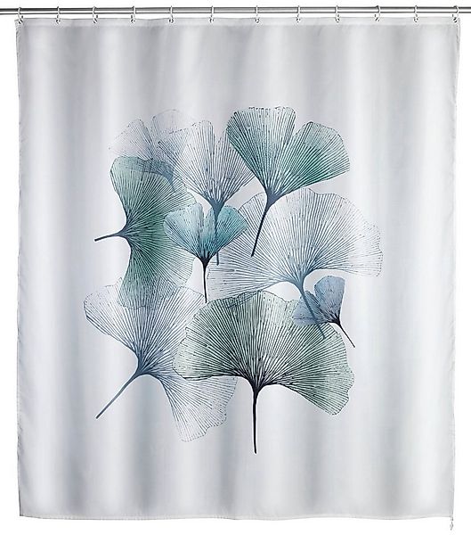 WENKO Duschvorhang Ginko Breite 180 cm, Höhe 200 cm, Textil (Polyester) günstig online kaufen