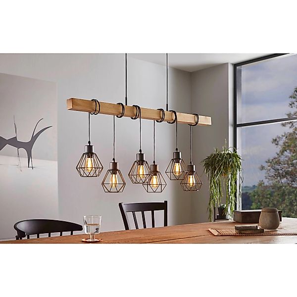 EGLO Pendelleuchte TOWNSHEND 5, ohne Leuchtmittel, Vintage Pendelleuchte, I günstig online kaufen