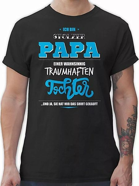 Shirtracer T-Shirt Ich bin stolzer Papa einer wahnsinnig traumhaften Tochte günstig online kaufen