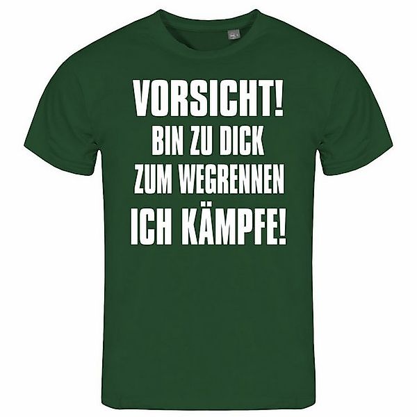 deinshirt Print-Shirt Herren T-Shirt Vorsicht bin zu dick zum wegrennen ich günstig online kaufen