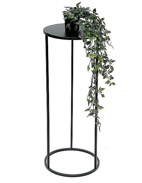 DanDiBo Blumenhocker Metall Schwarz Rund 70-50 cm Blumenhocker Beistelltisc günstig online kaufen