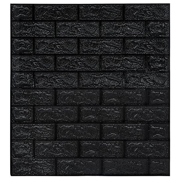 vidaXL 3D Tapete Ziegelstein Selbstklebend 40 Stk Schwarz 150726 günstig online kaufen